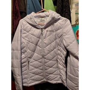 Columbia Girls' Heavenly™ II Hooded Long Jacket Purple Size Small